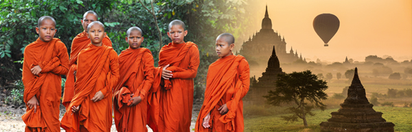 Mönchsgruppe © Christian Kneissl | Bagan © Dirk Bleyer