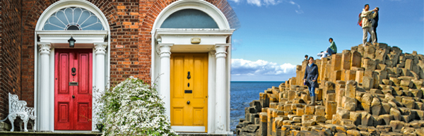 Doors of Dublin © Guagui - stock.adobe.com/Fotolia.com | Giant’s Causeway © Elisabeth Kneissl-Neumayer